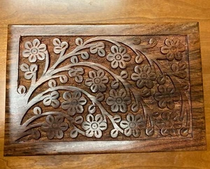 Wooden Cremation Urn for Human Ashes - Rosewood Adult Funeral Box tree of life - Picture 1 of 2