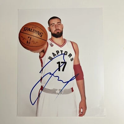 JONAS VALANCIUNAS TORONTO RAPTORS SIGNED AUTOGRAPHED 8x10 PHOTO - Image 1 of 4