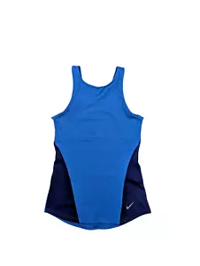 Women’s Nike Yoga Dri-FIT Ribbed Training Tank Top Blue Navy Blue Size Large NEW - Picture 1 of 8