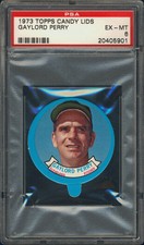 1973 Topps Candy Lids Gaylord Perry PSA 6 Cleveland Indians HOF