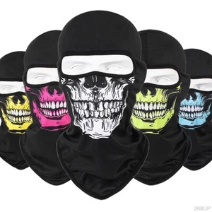 Ghost Balaclava Skeleton Ski Mask Ghost Skull Face Mask Windproof Cosplay Mask - Picture 1 of 30