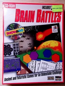 Vintage 1995 Software: Rare mint sealed BRAIN BATTLES - 24 Games, Windows CD-Rom - Picture 1 of 4