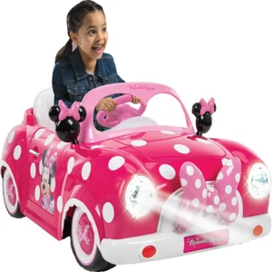 Minnie Mouse Convertible Car Battery-Powered Vehicle w/ Sound Effects, Ages 3+ - Picture 1 of 12