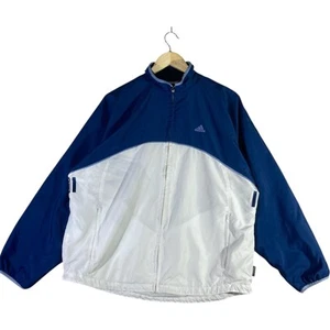 Vintage Adidas Mini Logo Color Block Windbreaker Men's White L - Picture 1 of 7