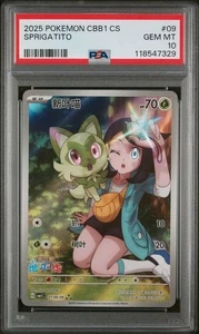 POKEMON SIMPLIFIED CHINESE CBB1 C-GEM PACK VOL 1 09 SPRIGATITO - PSA 10 - Picture 1 of 2