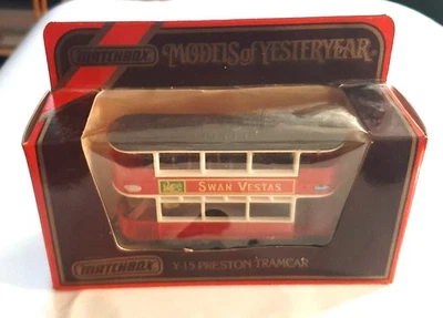Matchbox Models of Yesteryear  Y15 (1920) Swan Vestas Preston Tramcar sc. 1:87 - Imagen 1 de 4
