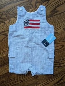 Good Lad Nautical 4th July American Seersucker Romper Size 24 Months Baby Boy - Picture 1 of 9