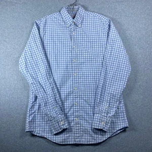 Camisa de vestir para hombre J.Crew azul guinga clásica algodón MT - Imagen 1 de 14
