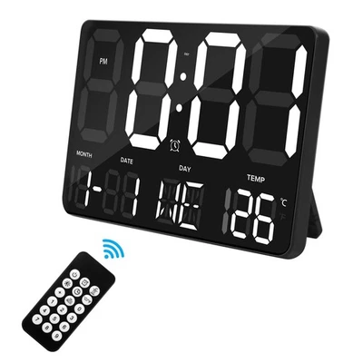 Digital Wall Clock  Display Alarm Clock with  Remote Control LED Wall Clock6540 - Image 1 of 4
