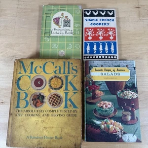 Vintage Cookbook Lot Of 4 - 50's to 60's - French, Hungarian, Salads, McCall's - Picture 1 of 24
