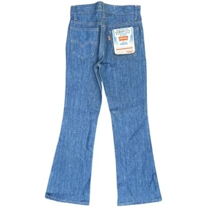 NWT 70s Levi’s Orange Tab Rinsed Denim Student Bell Bottom Deadstock Jeans Sz 11 - Picture 1 of 8