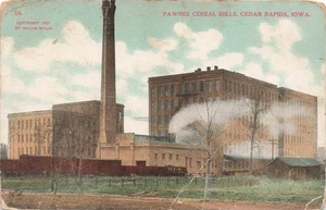 CEDAR RAPIDS IA PAWNEE CEREAL MILLS 1907 POSTAL 091825 U - Imagen 1 de 2