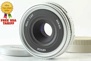 [ Top MINT w/ Cap ] Nikon Ai-s Nikkor 45mm f2.8 P Pancake Silver Lens From JAPAN - Picture 1 of 9