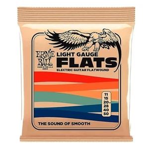 ERNIE BALL LIGHT STAINLESS STEEL FLATWOUND 11-50 ELECTRIC GUITAR STRINGS 2580 - Picture 1 of 3