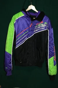 Arctic Cat unisex sz XL snowmobile winter jacket +unzip liner reflective - Picture 1 of 15
