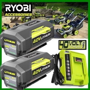 For Ryobi 6.0 Ah 40V Lithium-Ion Battery OP40605 OP40605VNM / Rapid Charger - Picture 1 of 23