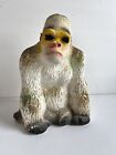 Vintage Carnival Prize Chalkware Great White Ape Gorilla Coin Bank  8.5? Tall
