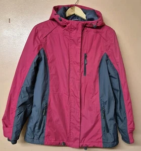 Athletic Works Jacket Coat Pink Grey Padded Hooded Size 14 - Picture 1 of 7