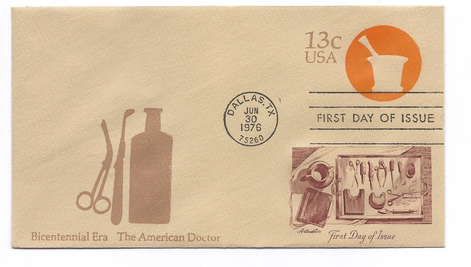 U574 Bicentennial Era The American Doctor Artmaster, FDC - Image 1 of 1