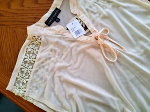 ALMOST FAMOUS CROCHET SHOULDER TOP-EXTRA LARGE-ELASTICATED HEM-POLYESTER-**NEW** - Picture 1 of 24