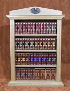 MINIATURE "The Complete Sherlock Holmes" wooden bookshelf with all 60 vol.