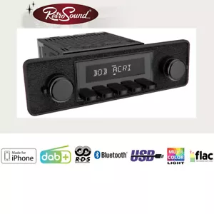 RETROSOUND MOTOR-6 DAB+ Komplett-Set Black RSD-BLACK-6DAB mit Zubehör Autoradio - Bild 1 von 11