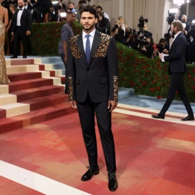 Traje de lentejuelas para hombre chaqueta de banquete calce regular blazers sin ventilación de un solo pecho Foto 1 de 4