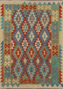 Nomadic Reversible Kilim Southwestern Area Rug Wool Hand-woven Tribal Carpet 5x7 - Picture 1 of 10