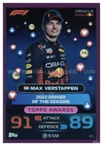 #305 MAX VERSTAPPEN (PREMIOS TOPPS) TURBO PARALELO ATTAX 2023 - Imagen 1 de 1