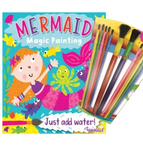 MERMAID MAGIC PAINTING COLOURING BOOK FOR CHILDREN NO MESS JUST USE WATER    - Picture 1 of 7