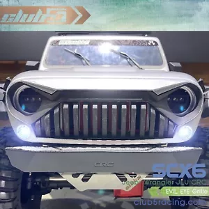 Scale Front "Evil Eye" Grille Overlay for SCX6 Jeep JLU Wrangler - Picture 1 of 11