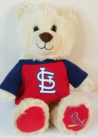 Build a Bear 11" plush cream bear St Louis Cardinals MLB preowned Cover