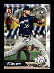 2019 Bowman Baseball Corbin Burnes #65 RC Rookie Card Milwaukee Brewers QTY - Picture 1 of 2