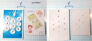 Vintage Luckyday Genuine Pearl Buttons on Original Cards - Picture 1 of 1