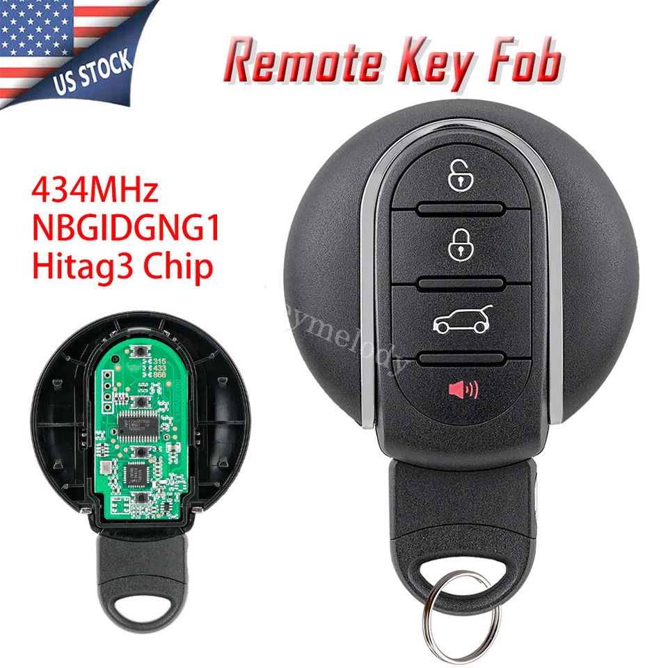 para 2014 2015 2016 2017 2018 Mini Cooper 4B controle remoto chaveiro de carro inteligente NBGIDGNG1 - Imagem 1 de 4