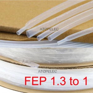 16-40mm Diameter FEP PTFE 1.3:1 Heat Shrink Tube Heat Resistant 200℃ 600V - Picture 1 of 2