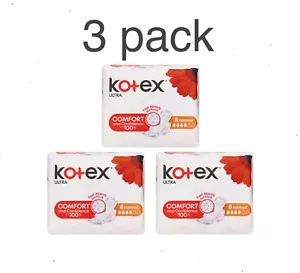 3pack KOTEX ULTRA NORMAL Sanitary Pads, 8 pcs - Picture 1 of 3