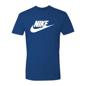 Nike Men's T-Shirt Athletic Logo Swoosh Printed Active Short Sleeve Tee - Picture 1 of 46