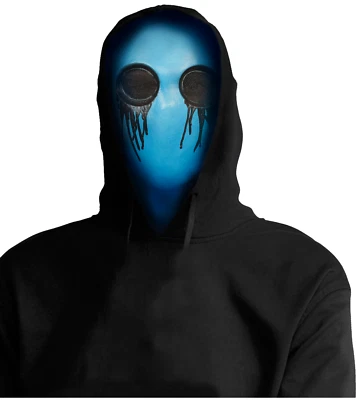 Ghoulish Productions Blue Eyeless Latex Face Mask Horror Halloween Cosplay - Image 1 of 4