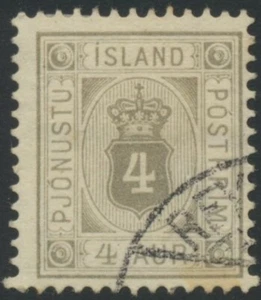 ICELAND. 4 Aur gris oficial, en muy buen estado usado (PH1500) - Imagen 1 de 1