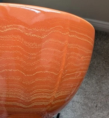 Jarrón de cerámica McCoy vintage armonía naranja años 60 pedestal cáliz MCM otoño otoño otoño Foto 1 de 4
