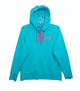Under Armour Storm ColdGear Hoodie Sweatshirt Long Sleeve Blue Pink Womens M - Picture 1 of 9