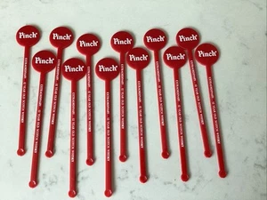 12 Pc. Pinch Scotch Whiskey Whisky Red Cocktail Barware swizzle stick stirrer - Picture 1 of 3