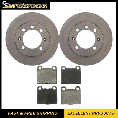 Kit de rotores de freno delanteros y pastillas de cerámica para 1969 1970 1971 1972 1973 Saab 99 Foto 1 de 4