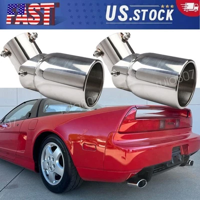 Chrome Stainless Steel Rear Exhaust Pipe Tail Muffler Tip For Acura NSX Foto 1 de 4