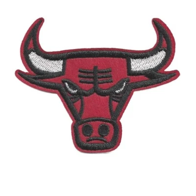 CHICAGO BULLS IRON ON PATCH 3.25" Sports Basketball Team Fan Embroidered - Image 1 of 2