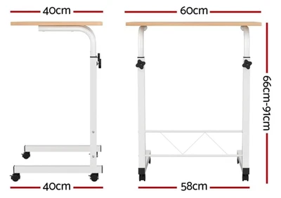 Portable Wooden Laptop Stand Desk with 360° Rotation & Lockable Wheels | FREE SH - image 1 of 4