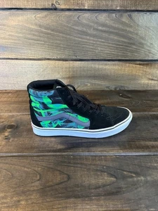 VANS ComfyCush Sk8-Hi 'After Dark' Black & Green Sneakers Shoes Men Size 11 - Picture 1 of 10