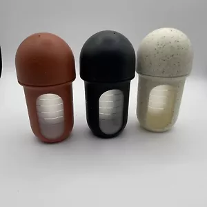 Set Of 3 Boon Bottles with Lids Size 2 Medium Flow Terracotta Black - Picture 1 of 3
