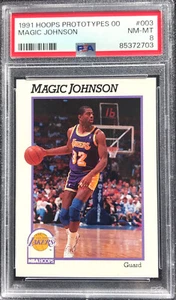 1991 Hoops Prototypes 00 MAGIC JOHNSON #003 PSA 8 NM-MT - Picture 1 of 2